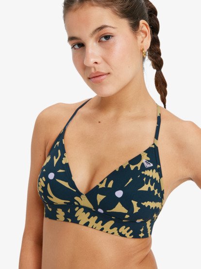roxy, Roxy Active Tri - Triangle Bikini Top for Women, ANTHRACITE BIG FLOWERS (kvj3) Roxy Active Tri - Triangle Bikini Top for Women  ERJX305569