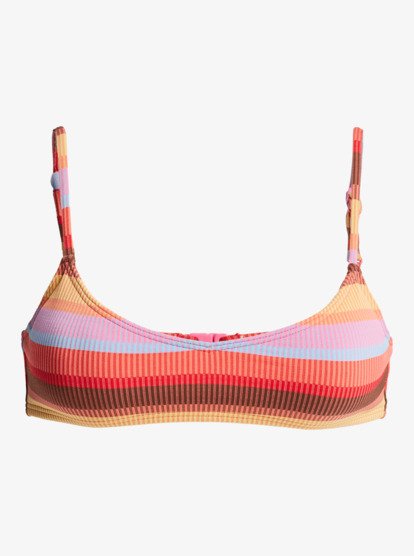 roxy, Sunset Stripe Bralette - Triangle Bikini Top for Women, PINK COSMOS (mlb0) Sunset Stripe Bralette - Triangle Bikini Top for Women  ERJX305573