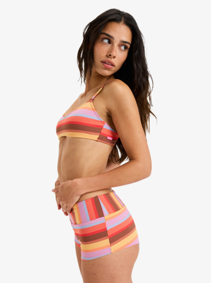 roxy, Sunset Stripe Bralette - Triangle Bikini Top for Women, PINK COSMOS (mlb0) Sunset Stripe Bralette - Triangle Bikini Top for Women  ERJX305573