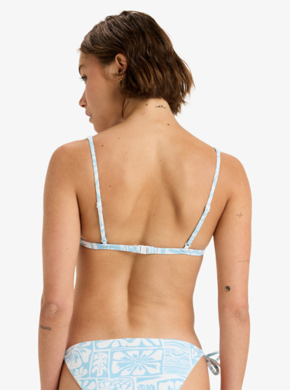 Flowers Wave Elongated Tikitri - Triangle Bikini Top for Women  ERJX305574