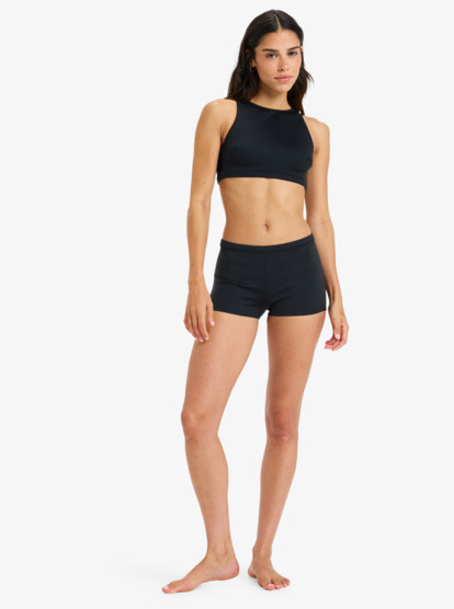 roxy, Roxy Pro Wave Crop Top Sd - Bikini Top for Women, ANTHRACITE (kvj0) Roxy Pro Wave Crop Top Sd - Bikini Top for Women  ERJX305582