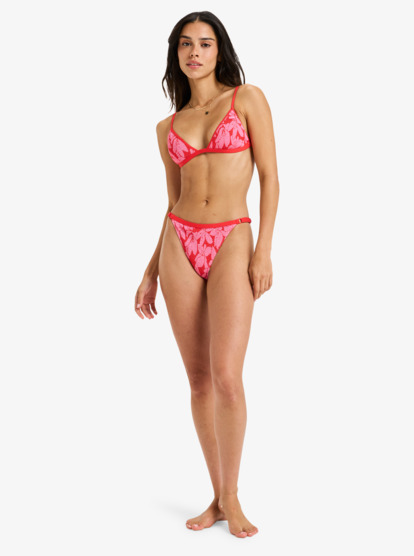 roxy, Khloe Mini Fixed Tri - Triangle Bikini Top for Women, TOMATO KLAEIDO (rph6) Khloe Mini Fixed Tri - Triangle Bikini Top for Women  ERJX305588