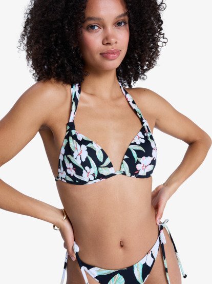 Printed Essentials - Triangle Bikini Top for Women  ERJX305701