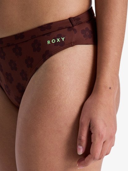 roxy, Roxy Pro  - Bas de maillot de bain Cheeky Femme, CHOCOLATE PLUM POLKABISCUS (xckc) Roxy Pro - Cheeky Bikini Bottoms for Women  ERJX405041