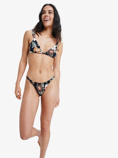 roxy, Nostalgic Feels - Bas de bikini coupe Cheeky pour Femme, ALMOND TROPICAL FEELS (cmd7) Nostalgic Feels - Cheeky Bikini Bottoms for Women  ERJX405162