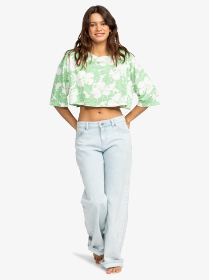 The Bright Sun - Oversized Cropped T-Shirt for Women  ERJZT05697