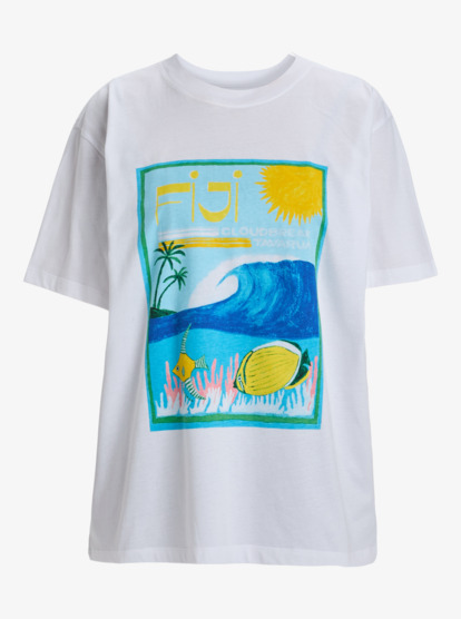 roxy, Atlas - Short Sleeves T-Shirt for Women, BRIGHT WHITE FIJI (wbb2) Atlas - Short Sleeves T-Shirt for Women  ERJZT05899