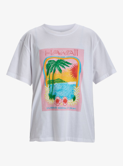 roxy, Atlas - T-Shirt für Frauen, BRIGHT WHITE HAWAII (wbb5) Atlas - Short Sleeves T-Shirt for Women  ERJZT05899