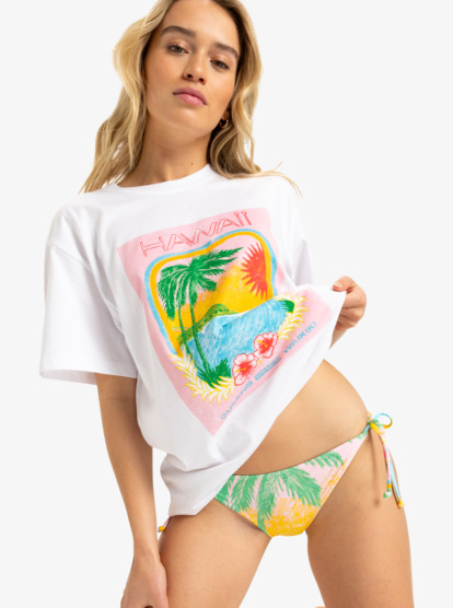 roxy, Atlas - T-Shirt für Frauen, BRIGHT WHITE HAWAII (wbb5) Atlas - Short Sleeves T-Shirt for Women  ERJZT05899