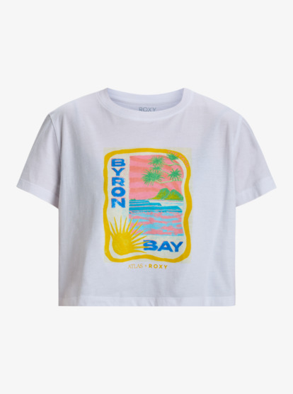roxy, Atlas - T-Shirt für Frauen, BRIGHT WHITE BYRON BAY (wbb3) Atlas - Short Sleeves T-Shirt for Women  ERJZT05921