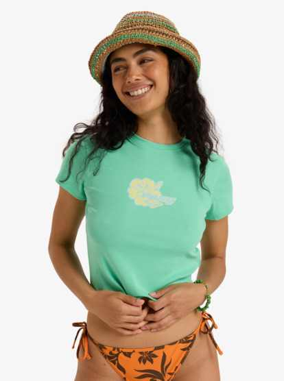 Beach Love - Crop Short Sleeve T-Shirt for Women  ERJZT05968