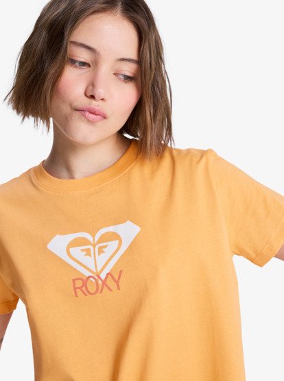 roxy, Ocean Road Art - T-shirt met korte mouwen voor Dames, PAPAYA (ngl0) Ocean Road Art - Short Sleeve T-Shirt for Women  ERJZT06015
