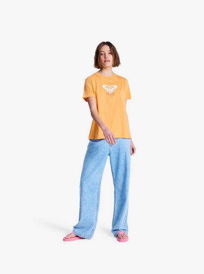 roxy, Ocean Road Art - T-shirt met korte mouwen voor Dames, PAPAYA (ngl0) Ocean Road Art - Short Sleeve T-Shirt for Women  ERJZT06015