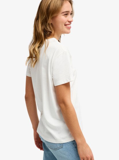 roxy, Ocean Road Art - T-Shirt à manches courtes pour Femme, EGRET (wbs0) Ocean Road Art - Short Sleeve T-Shirt for Women  ERJZT06015
