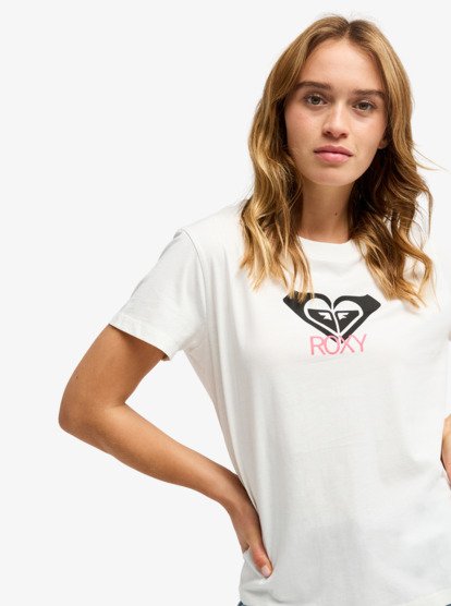 roxy, Ocean Road Art - T-Shirt à manches courtes pour Femme, EGRET (wbs0) Ocean Road Art - Short Sleeve T-Shirt for Women  ERJZT06015
