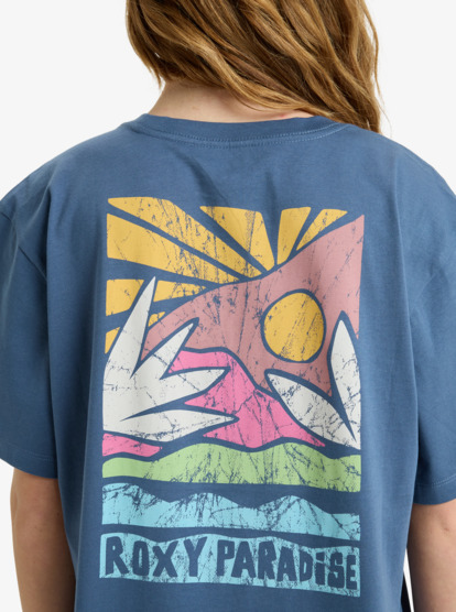 roxy, Hangloose Poster - T-shirt met korte mouwen voor Dames, VINTAGE INDIGO (byl0) Hangloose Poster - Short Sleeve T-Shirt for Women  ERJZT06018