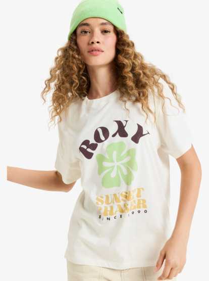 roxy, Hangloose Poster - T-shirt met korte mouwen voor Dames, EGRET (wbs0) Hangloose Poster - Short Sleeve T-Shirt for Women  ERJZT06018