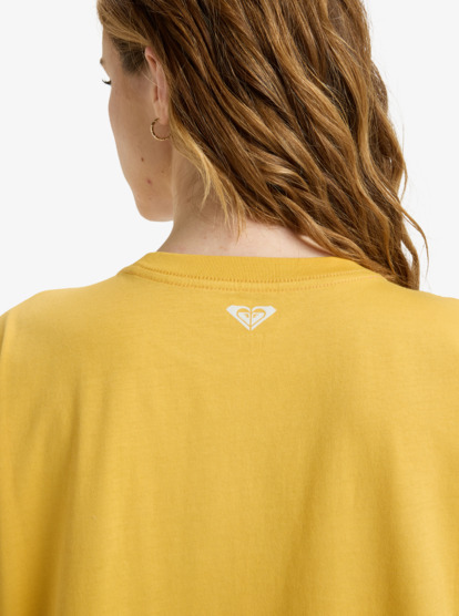 roxy, Hangloose The Sky - T-Shirt à manches courtes pour Femme, OCHRE (yhv0) Hangloose The Sky - Short Sleeve T-Shirt for Women  ERJZT06020