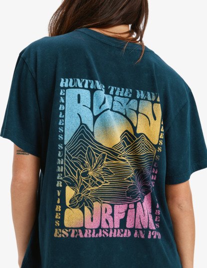 roxy, Sunnyoversize Optic Wash - T-shirt oversize pour Femme, ANTHRACITE (kvj0) Sunnyoversize Optic Wash - Oversized T-Shirt for Women  ERJZT06022
