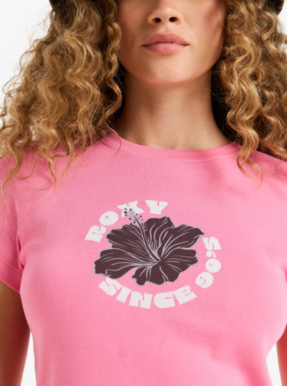 roxy, Beach Love - Maglietta corta da Donna, PINK COSMOS (mlb0) Beach Love - Cropped T-Shirt for Women  ERJZT06026