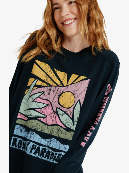 roxy, Hangloose Washed - Long Sleeve T-Shirt for Women, ANTHRACITE (kvj0) Hangloose Washed - Long Sleeve T-Shirt for Women  ERJZT06028