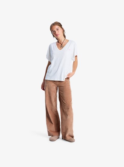 roxy, Nightfall - Maglietta a maniche corte da Donna, EGRET (wbs0) Nightfall - Short Sleeve T-Shirt for Women  ERJZT06029