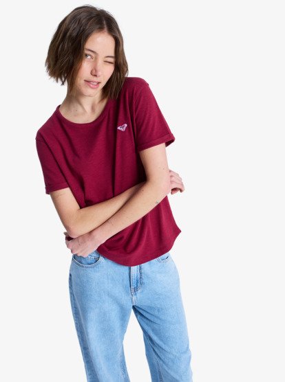 roxy, Oceanwave Regular Emby - T-shirt met korte mouwen voor Dames, RHODODENDRON (rrm0) Oceanwave Regular Emby - Short Sleeve T-Shirt for Women  ERJZT06030