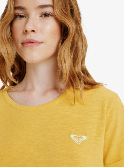 roxy, Oceanwave Regular Emby - Short Sleeve T-Shirt for Women, OCHRE (yhv0) Oceanwave Regular Emby - Short Sleeve T-Shirt for Women  ERJZT06030