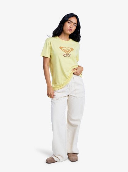 roxy, Ocean Road Art - T-Shirt à manches courtes pour Femme, PINEAPPLE SLICE (yza0) Ocean Road Art - Short Sleeve T-Shirt for Women  ERJZT06054