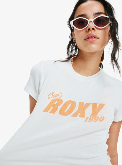 roxy, Beach Love - T-shirt court pour Femme, EGRET (wbs0) Beach Love - Cropped T-Shirt for Women  ERJZT06059