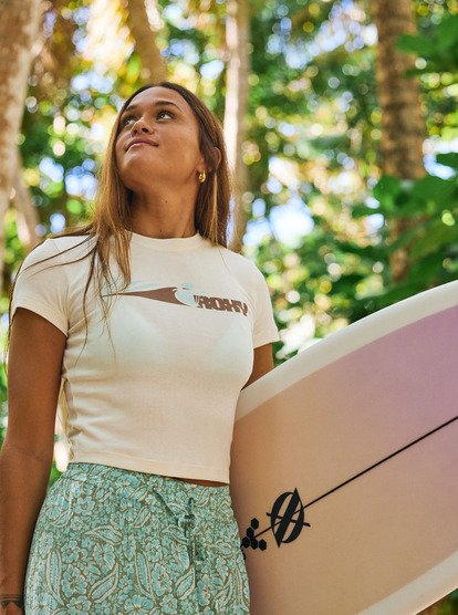 Beach Love - Cropped T-Shirt for Women  ERJZT06100