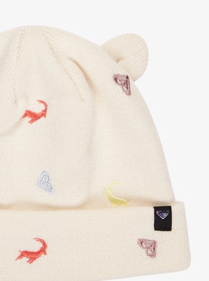 roxy, Mini Snowmoon - Beanie for Girls 2-7, WHISPER WHITE (wcf0) Mini Snowmoon - Beanie for Girls 2-7  ERLHA03182