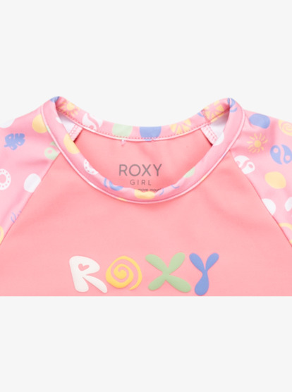 Roxy Dot - Short Sleeves Two-Piece Rashguard Set for Girls 2 - 7  ERLWR03328