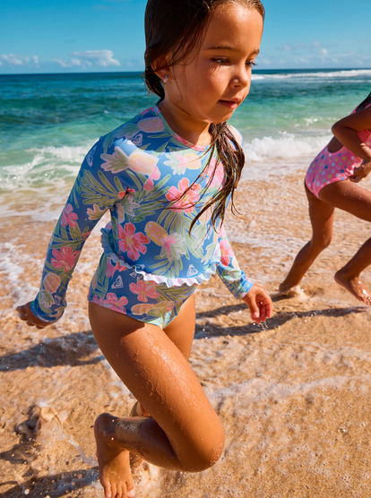 Tropical Story - Long Sleeves One-Piece Rashguard for Girls 2 - 7  ERLWR03329