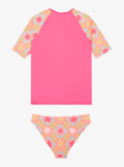 Check - Short Sleeve Rash Vest Set for Girls 2-7  ERLWR03357