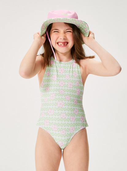 Hibiline - Cross Back One-Piece Swimsuit  for Girls 2-7  ERLX103106