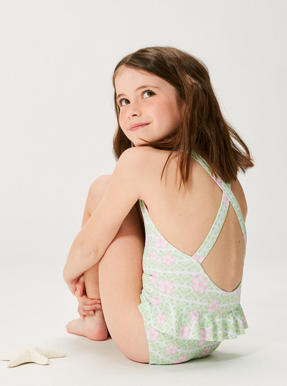 Hibiline - Cross Back One-Piece Swimsuit  for Girls 2-7  ERLX103106