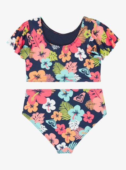 Morning Flower - Two Piece Crop Bikini Set for Girls 2-7  ERLX203227