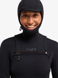 12 5/4 Elite Xtra Warm - Traje de surf con cremallera en el pecho y capucha para mujer Negro 26BW203501 Roxy