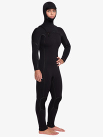 1 5/4 Elite Xtra Warm - Combinaison de surf à capuche avec zip poitrine pour Femme Noir 26BW203501 Roxy