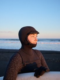 1 5/4 Swell Natural - Hooded Chest Zip Wetsuit for Women Brown 26BW203503 Roxy