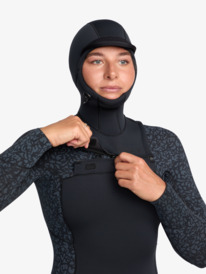 3 5/4 Swell Natural - Combinaison de surf à capuche avec zip poitrine pour Femme Marron 26BW203503 Roxy