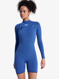 1 2/2mm Elite Xtra Stretch - Long Sleeve Front Zip Springsuit for Women Black 26BW243501 Roxy