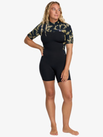 0 2/2mm Swell Natural - Springsuit met Korte Mouwen en Achterrits voor Dames Black 26BW253501 Roxy