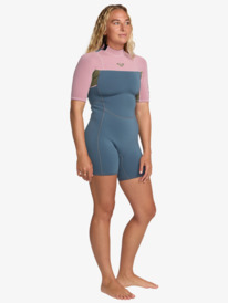 1 2/2mm Prologue+ - Kurz&auml;rmliger Back-Zip-Springsuit f&uuml;r Frauen Grau 26BW253502 Roxy