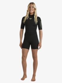 4 2/2mm Prologue+ - Short Sleeve Back Zip Springsuit for Women Black 26BW253502 Roxy