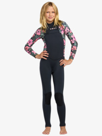 0 3/2mm Swell Natural - Chest Zip Wetsuit for Girls 8-16 Pink 26RW213500 Roxy