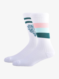 1 2 Pack Crew Socks - Crew Socks Blue ARJAA03237 Roxy