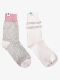 0 2 Pack Sweater Boot Socks - Dikke sokken voor Dames White ARJAA03238 Roxy