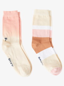 0 2 Pack - No Show Socks for Women Pink ARJAA03247 Roxy